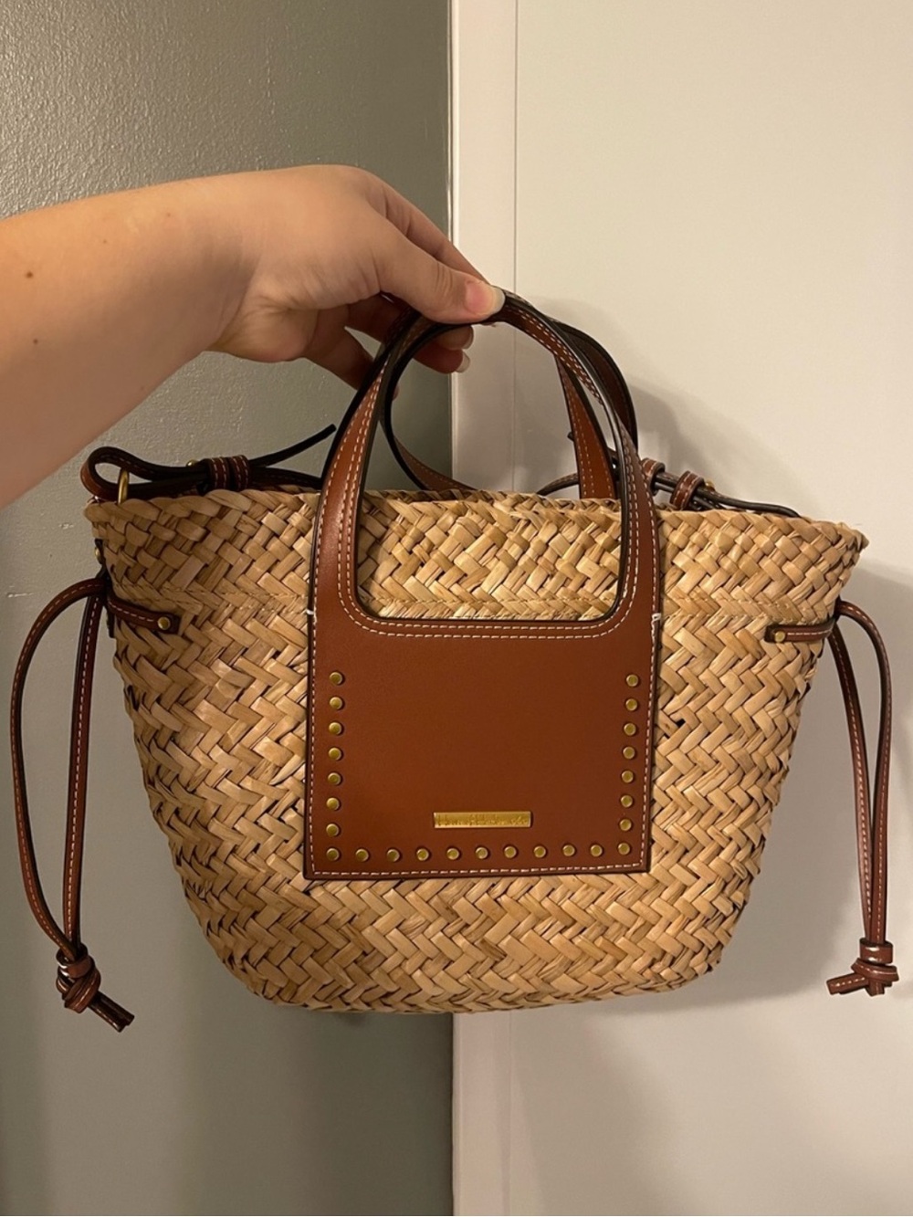 House of Harlow straw bag